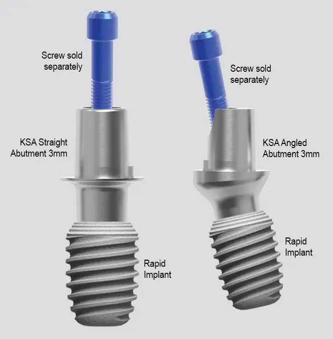 structure of Screw-retained Straight Abutments